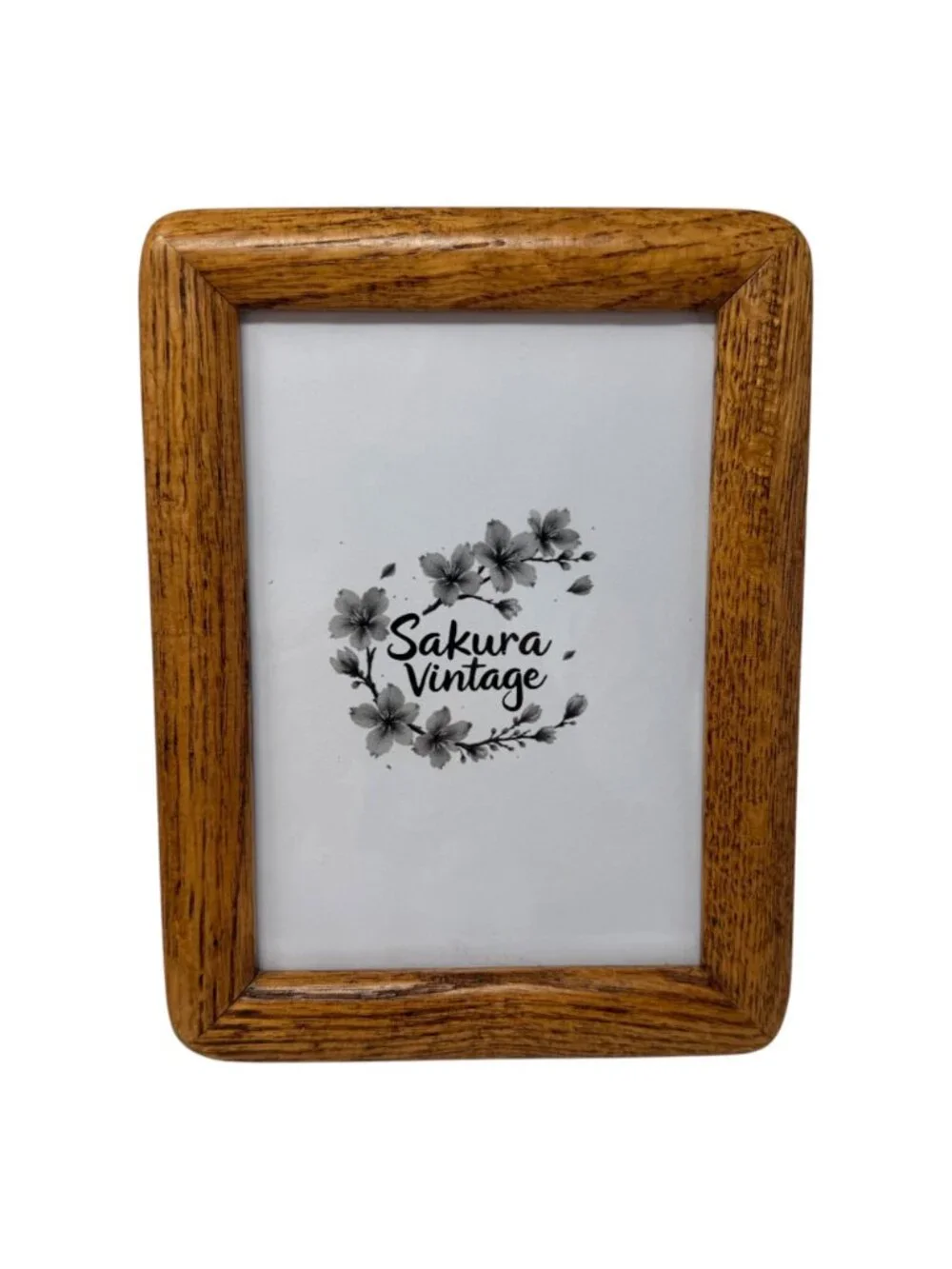 Vintage Mid Century Solid Wood Picture Frame Rounded Corners 5 x‎ 7